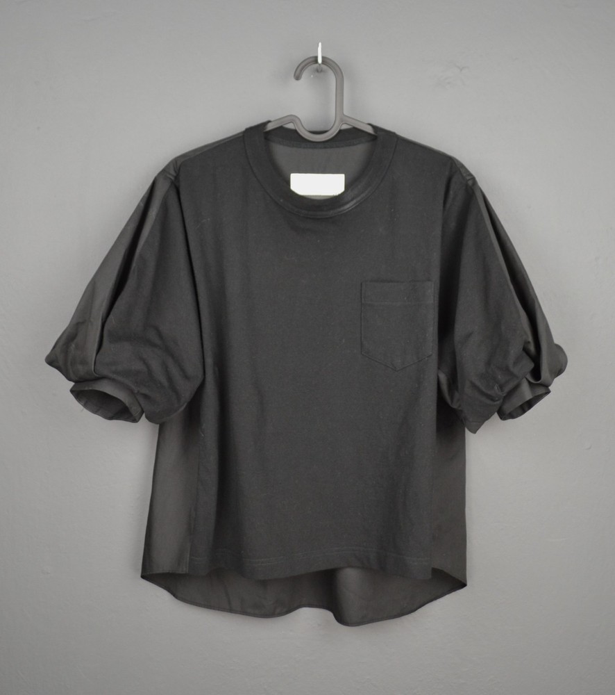 Sacai Black Cotton Polyester Shirt 2 size M