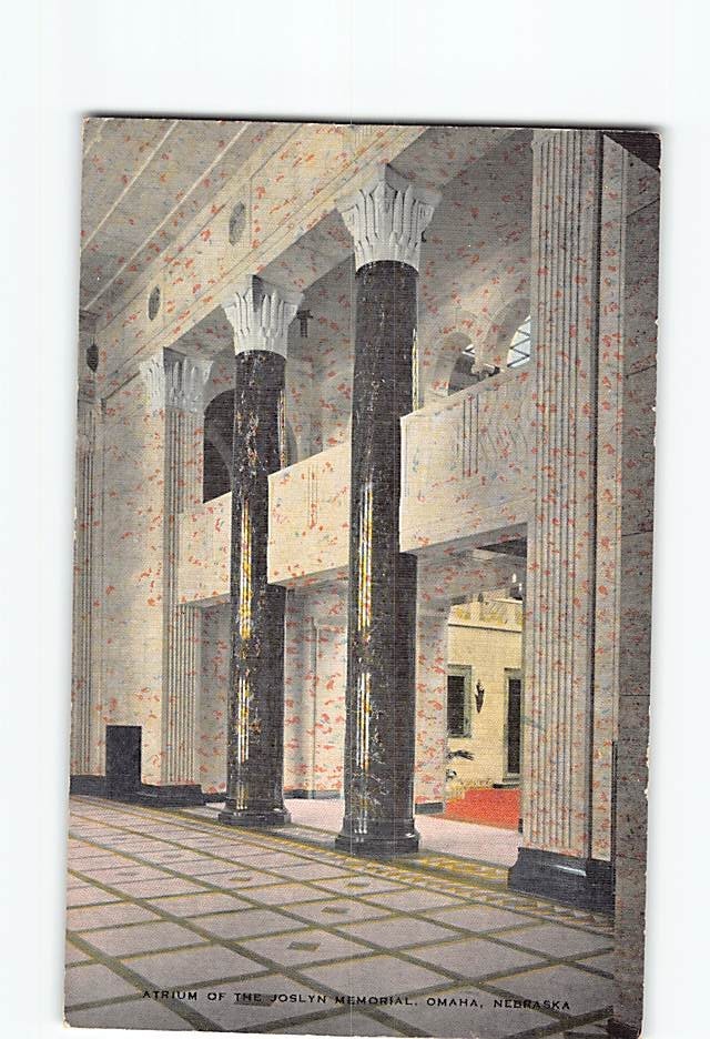 Postcard Atrium of the Joslyn Memorial Omaha Nebraska USA North America