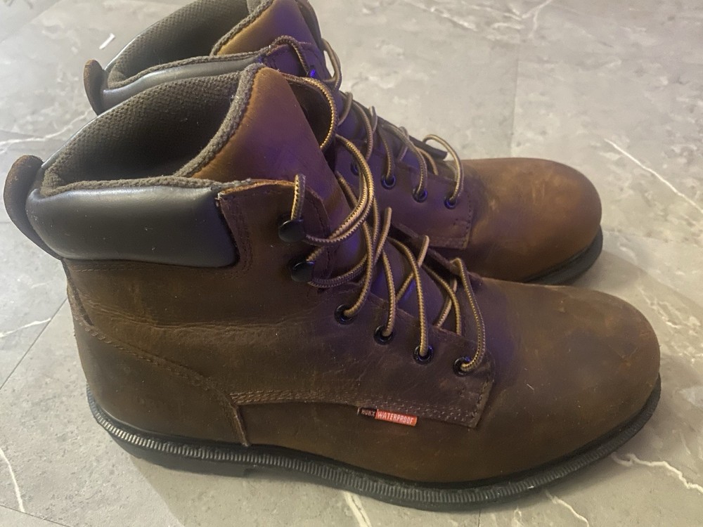 Red Wing Worx 5606 Mens Brown Leather Steel Toe Work Boots Size 11.5 WW $189