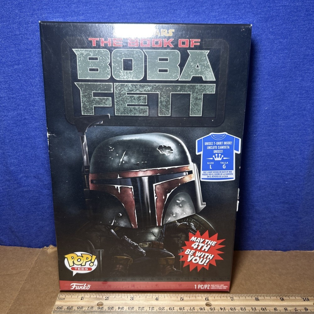 Funko Pop! Tee Star Wars The Book of Boba Fett T-Shirt Adult Size Large Rare NEW