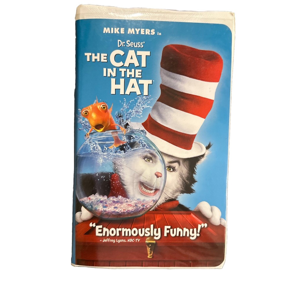 Dr.Seuss’ The Cat in the Hat Mike Myers  VHS Movie Clam  Shell Case.