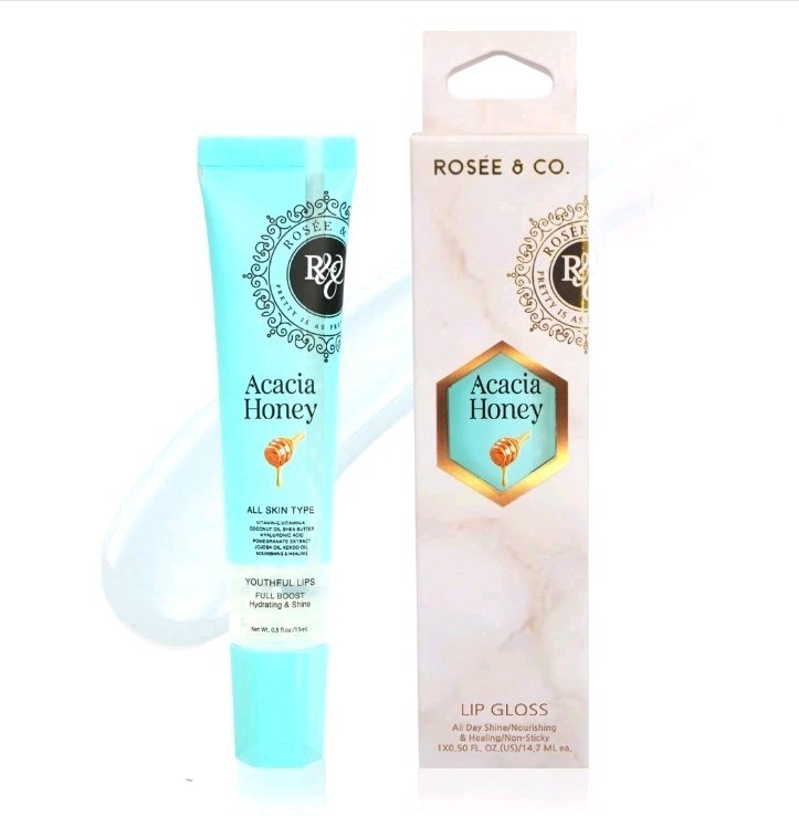 Rosée High Shine Lip Gloss with Acacia Honey Hydration