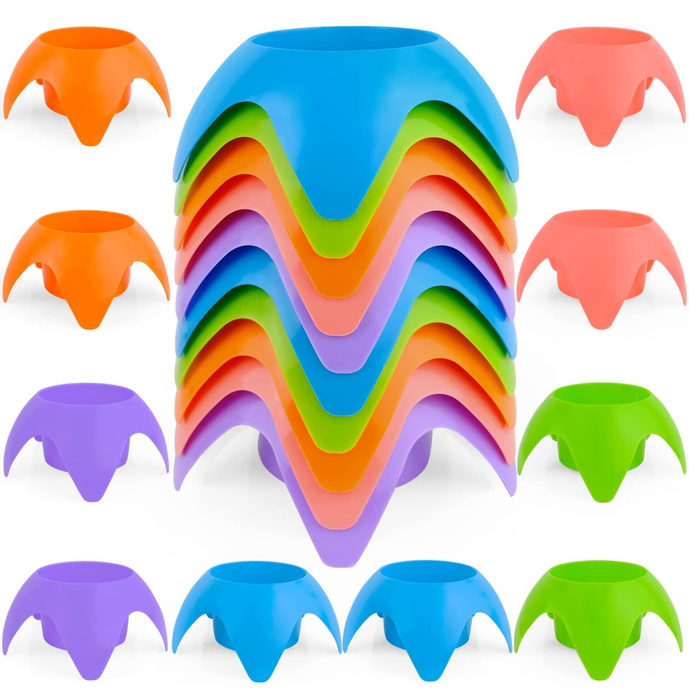 10 Pack Beach Cup Holder - Sandproof Drink Holders for Vacations