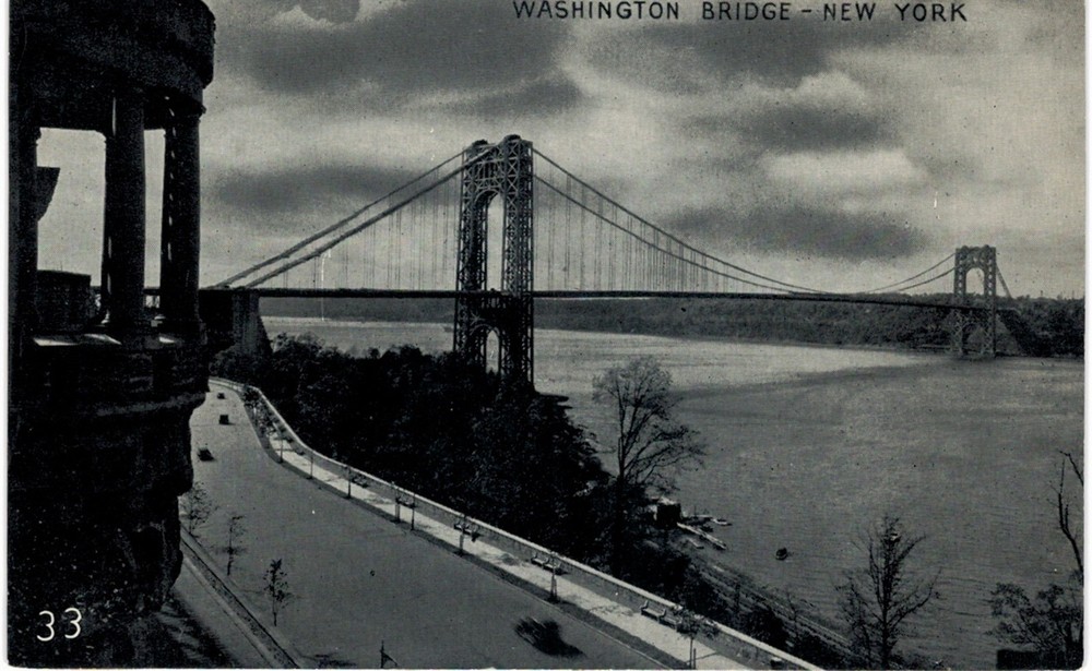NYC George Washington Bridge Manhattan Card Co 1940 New York City