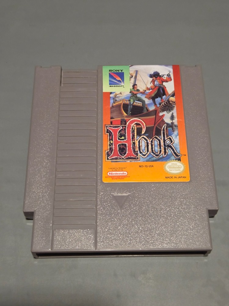 Retro Original Nintendo NES Hook Authentic Game - Tested and Working