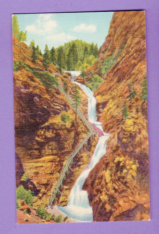 Colorado - Seven Falls South Cheyenne Canon, Pikes Peak Region Postcard 1960