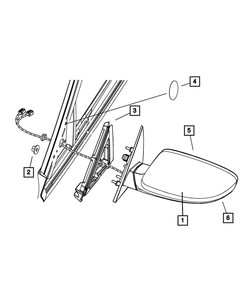 Genuine Mopar Mirror Replacement Glass Right 68130640AA