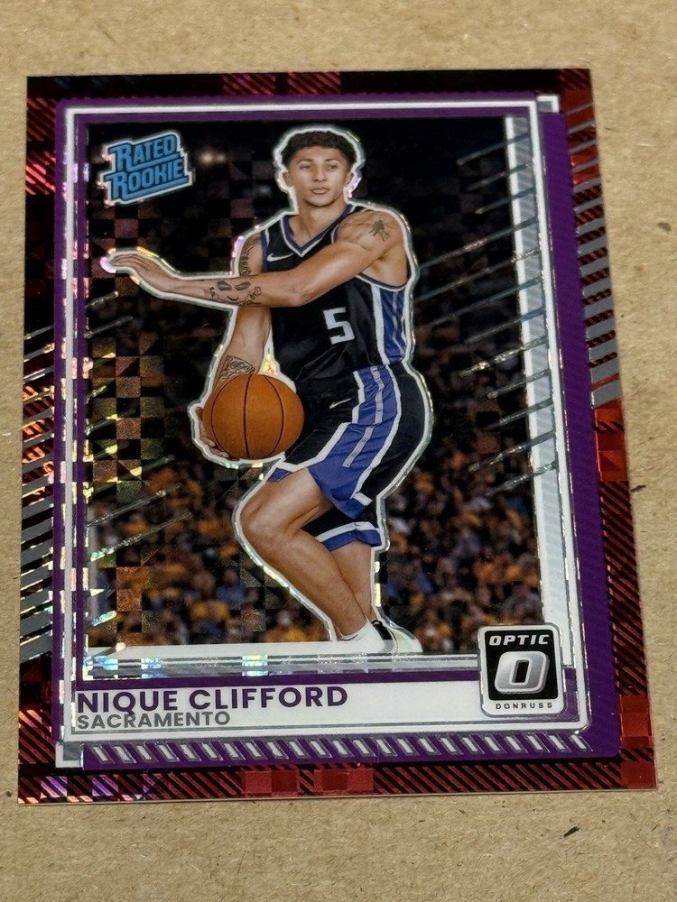 2025-26 Donruss Optic Nique Clifford Red Plaid Prizm SP /125 Rookie Card 15 RC