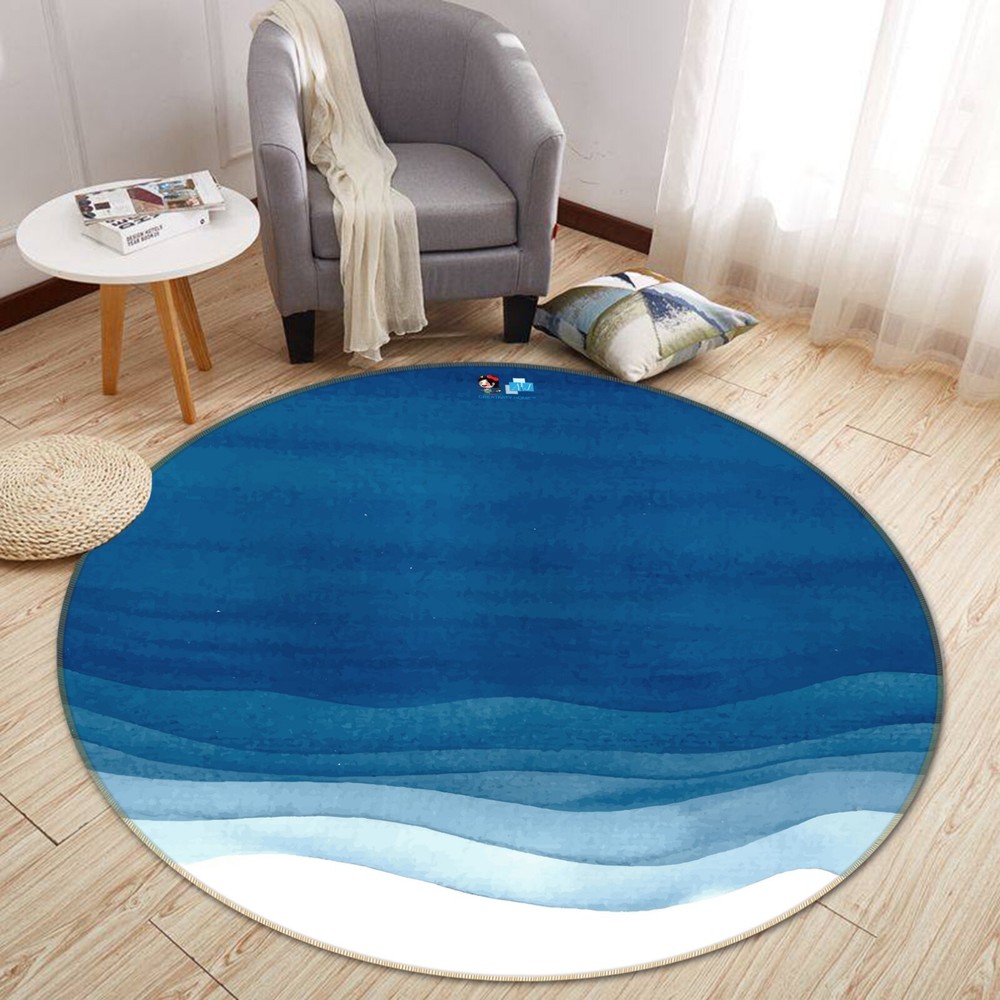 3D Blue Ocean Wave Texture NBC336 Game Rug Mat Elegant Photo Carpet Mat Fay 2023