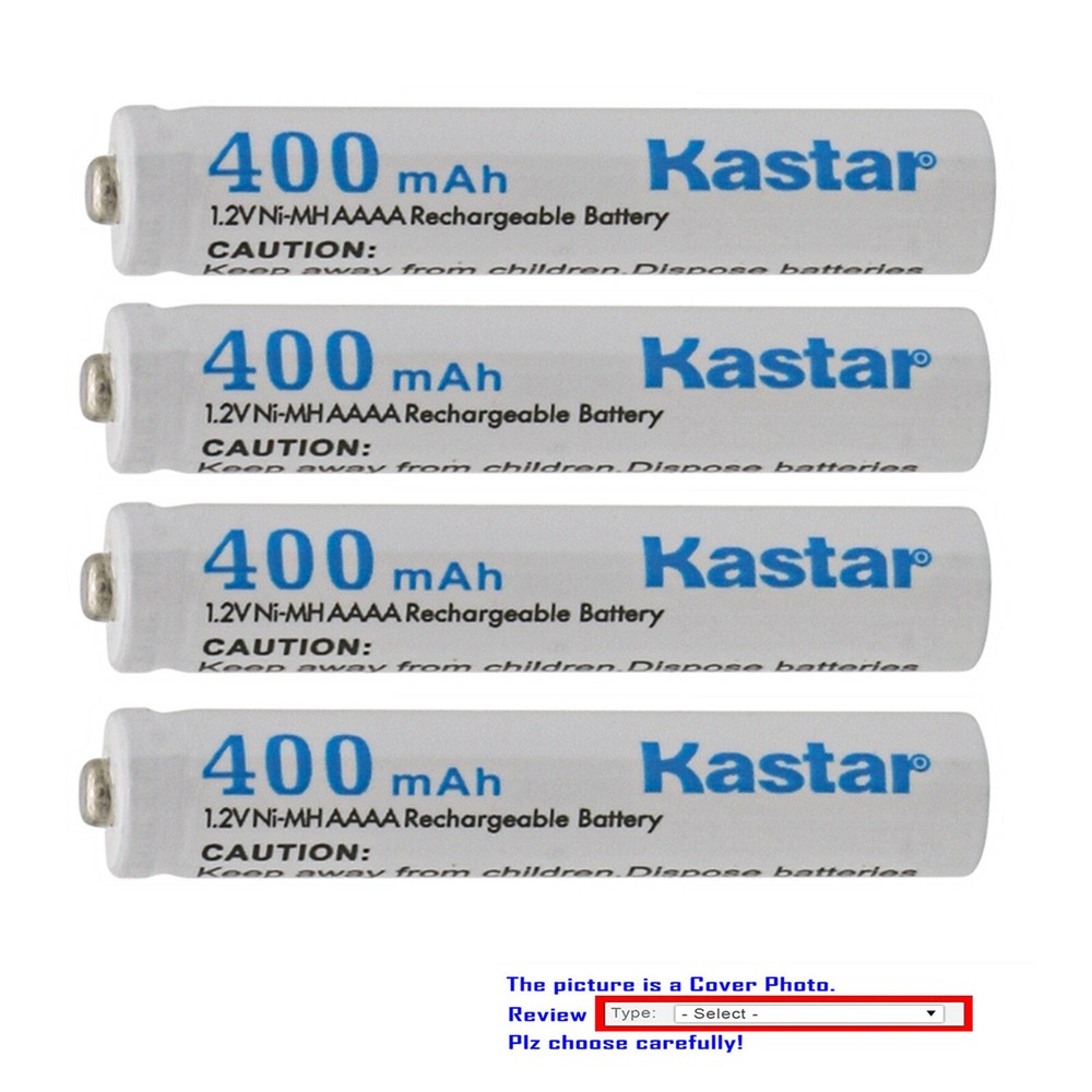 Kastar AAAA Battery 1.2V 400mAh for Emergency supplies, Household Electronics