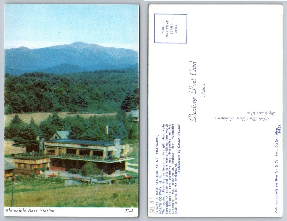 Mt Cranmore Skimobile Base Station North Conway NH Dextone Postcard