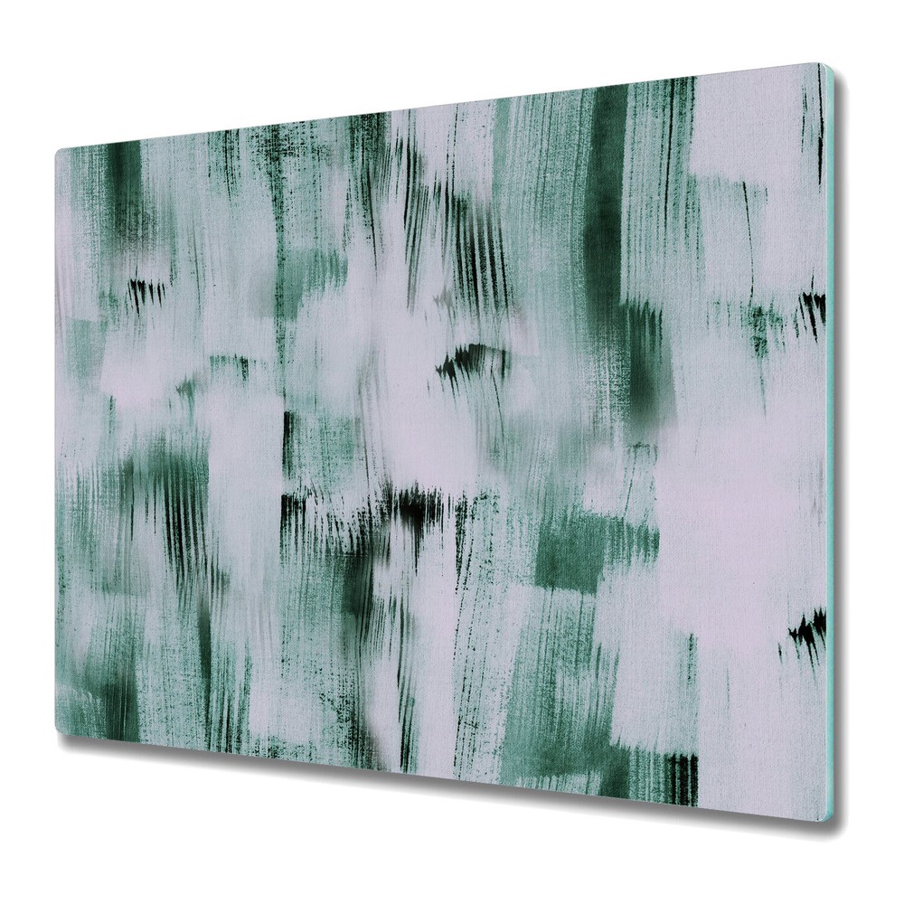 Glass Chopping Board Utensil Board Modern Brush Touch Watercolour Abstract 60x52