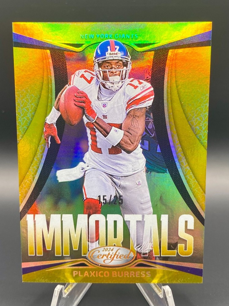 Plaxico Burress Gold /25 2024 Panini Certified Immortals New York Giants #16