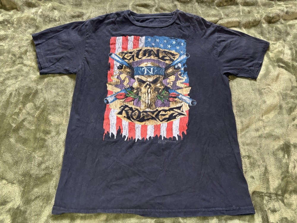 Guns N Roses Shirt Mens Medium Black 2010 Bravado Rock Band Music Concert Tour
