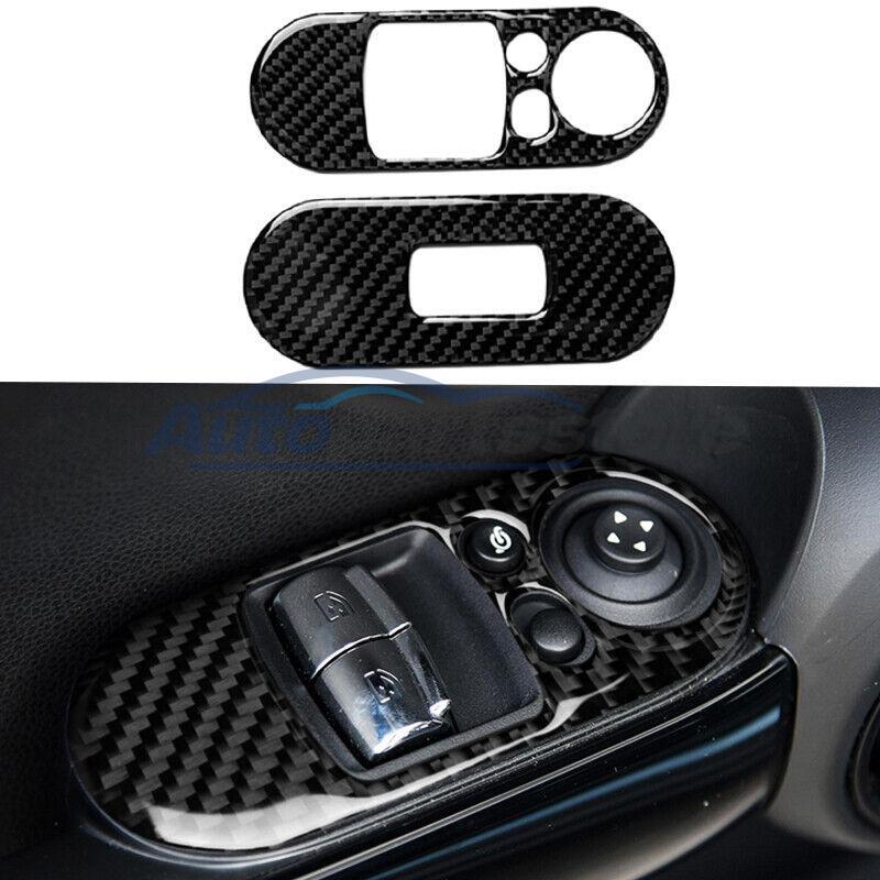 Carbon Fiber Car Window Switch Panel Cover Trim For 14-20 BMW Mini Cooper F56
