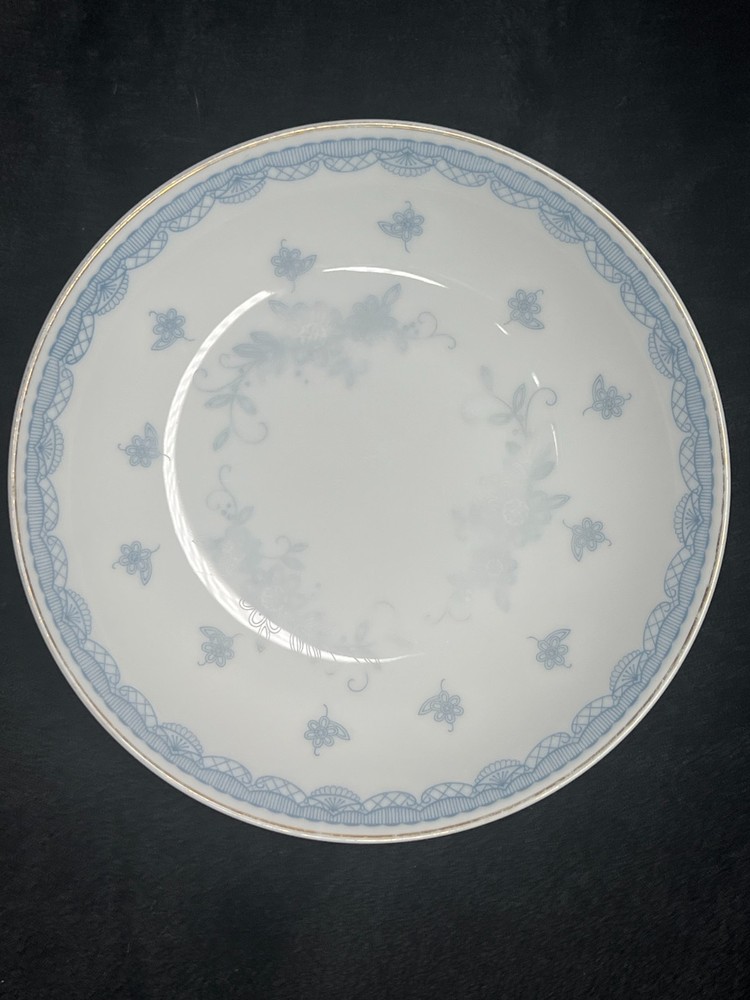 Noritake Tyrone 6319 Salad Plate Blue Floral Gold Trim Japan Vintage 7.5