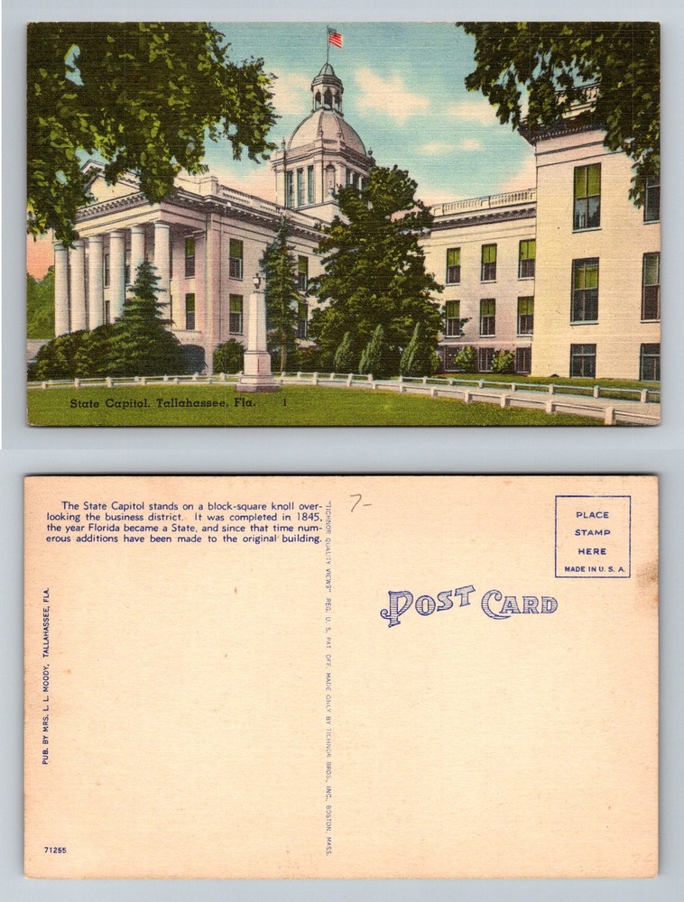 Tallahassee FL-Florida State Capitol Building Historic Landmark Vintage Postcard