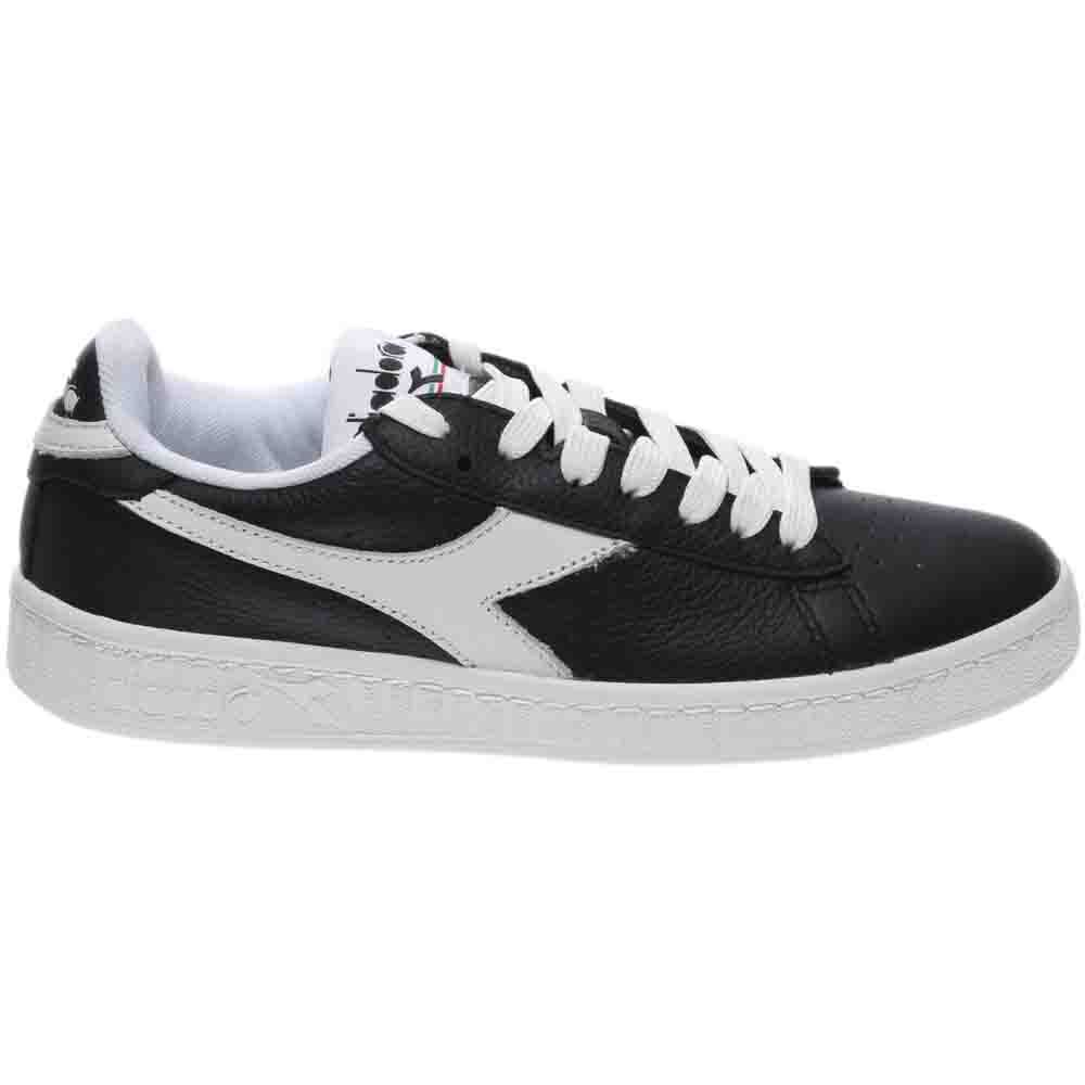Diadora Game L Low Waxed Lace Up  Mens Black Sneakers Casual Shoes 160821-C1092