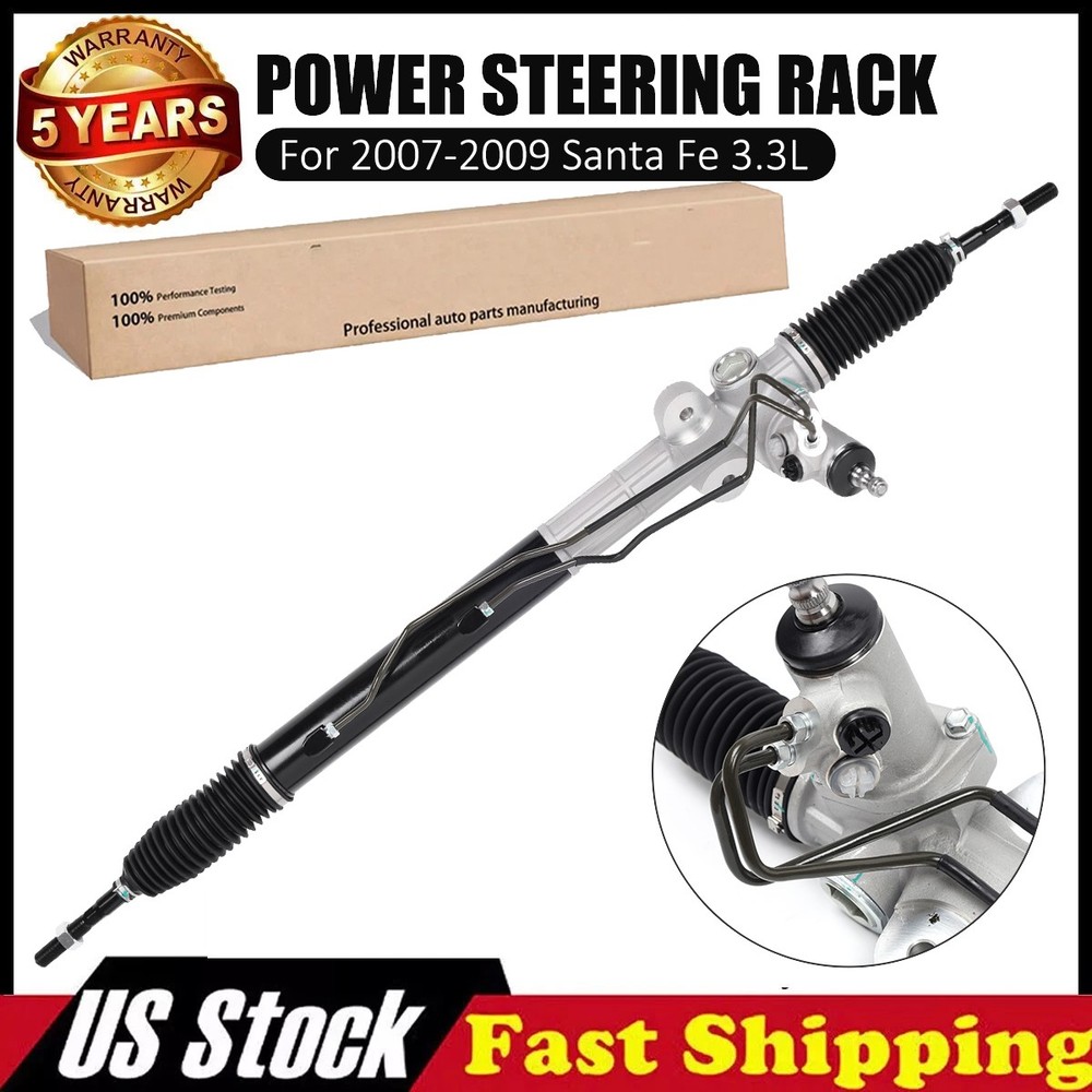 OEM For Hyundai Santa Fe 2007-2009 3.3L Power Steering Rack and Pinion Assembly.