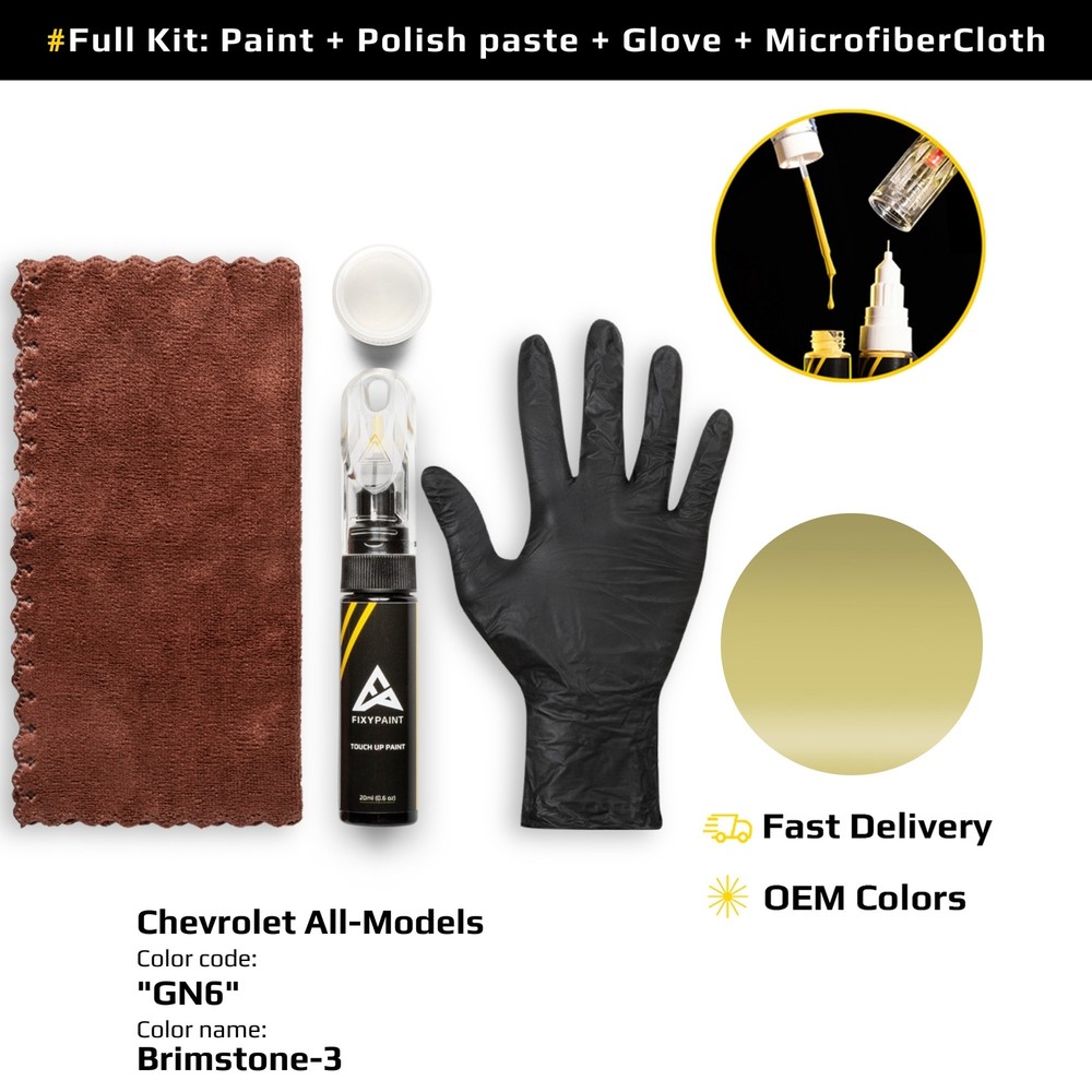 Touch up Paint for Chevrolet Code: GN6 Brimstone-3 Exact Color Match
