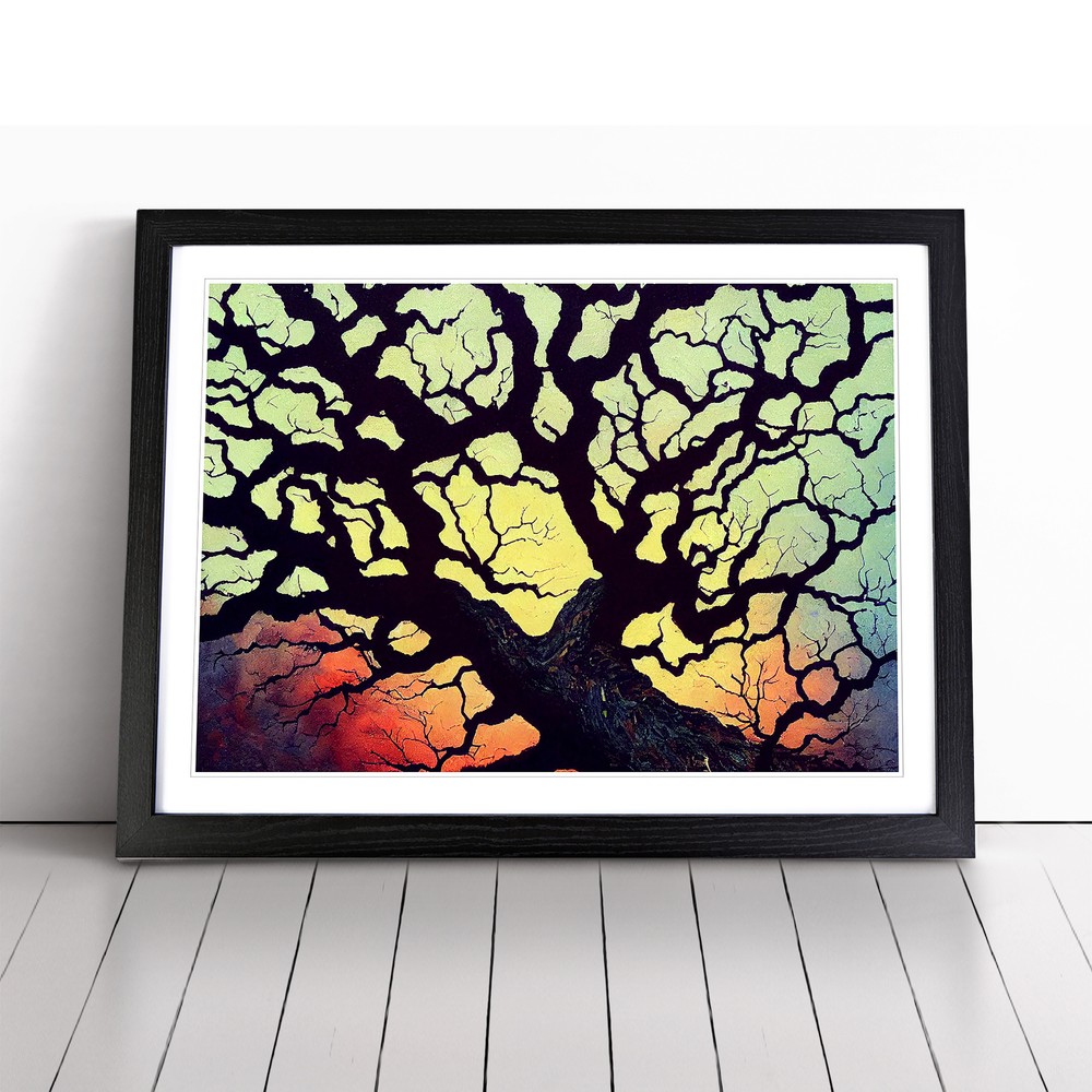 Sumptuous Oak Tree Framed Canvas Wall Art Print Poster Picture, Home Decor