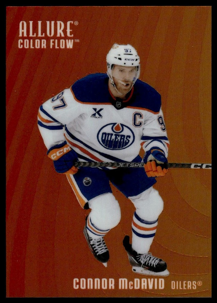 2025-26 Upper Deck Allure #CF-30 Connor McDavid Color Flow Red-Orange