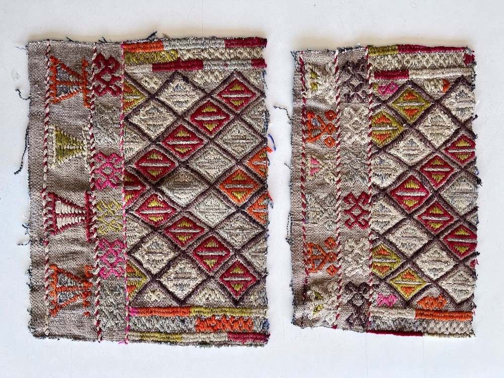 RARE FIND Vintage Turkish Kilim Rug Fragment ⎮ Handwoven Wool Tribal Boho Ethnic