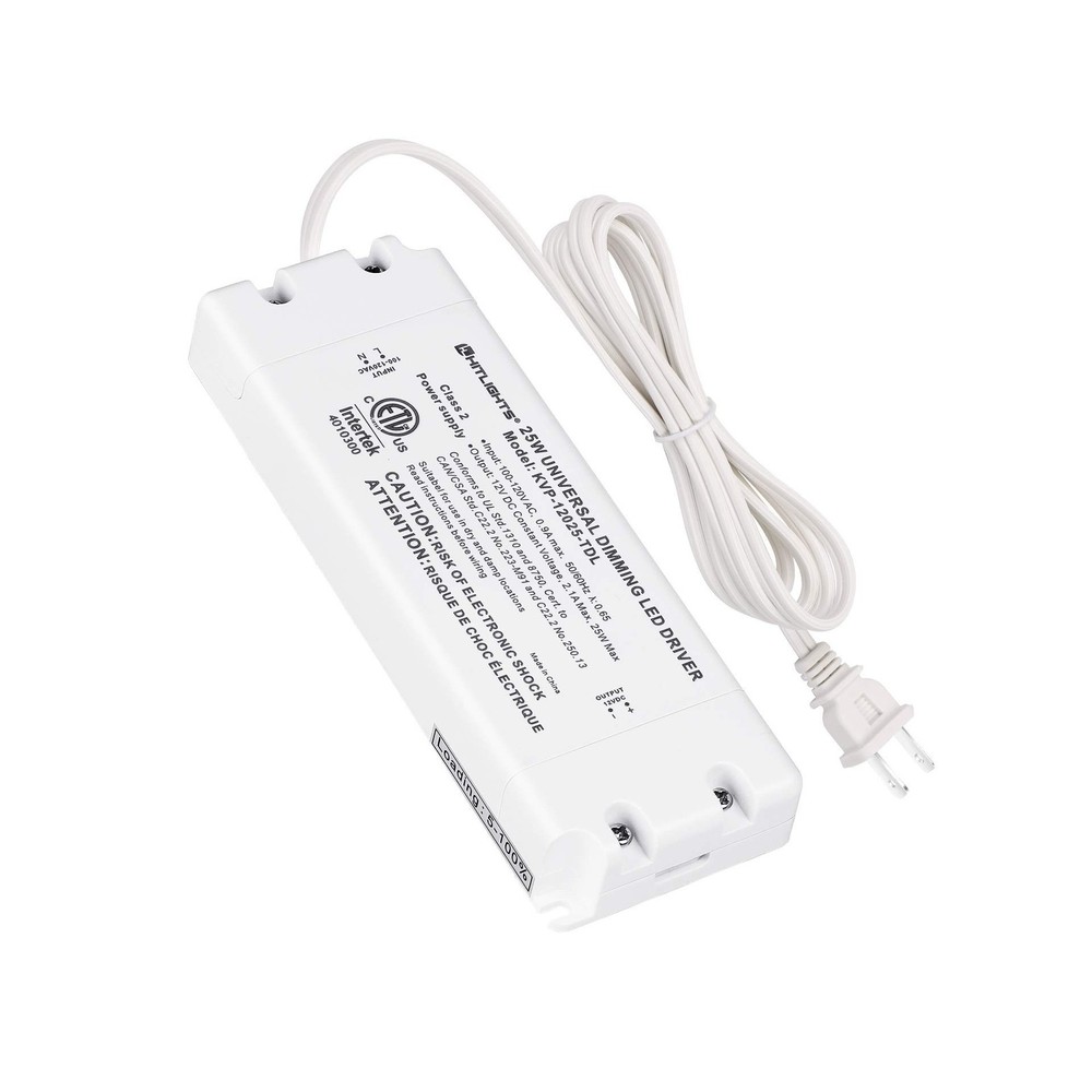 HitLights 25W Dimmable LED Driver Transformer, Power Supply 120V AC to 12V DC...