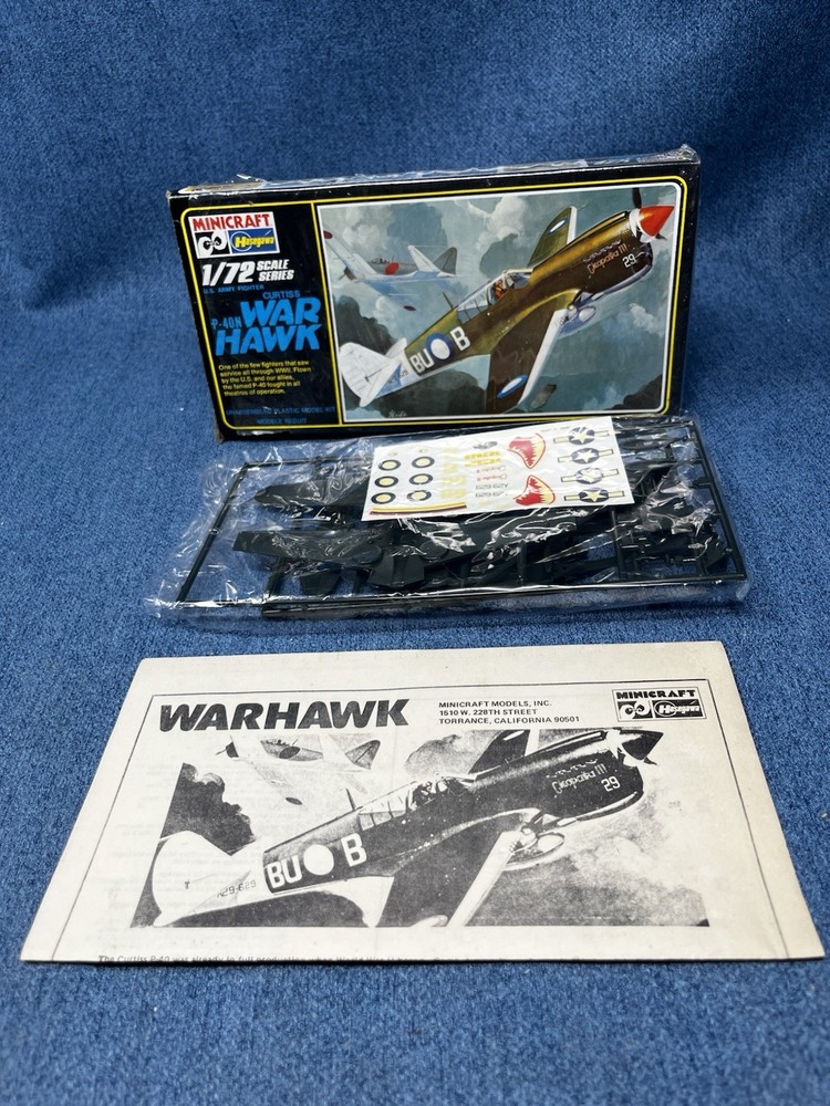 Hasegawa Curtiss P-40N War Hawk 1/72 Scale Model Kit Complete & Unbuilt