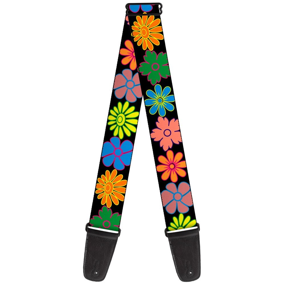 Guitar Strap - Flowers Black/Multi Color ACC NEWAnother great item from Rarewaves USA | Free delivery!