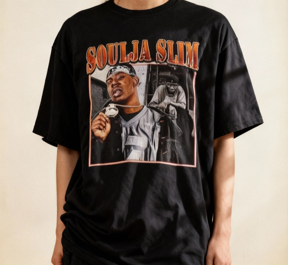 Nwt Soulja Slim Gift For Fans Heavy Cotton Black S-5XL Unisex Shirt
