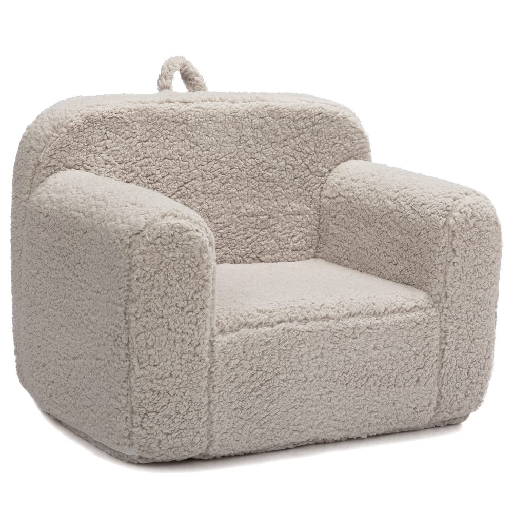 Kids Ultra-Soft Sherpa Foam Chair for Toddlers - Cozy Reading Nook