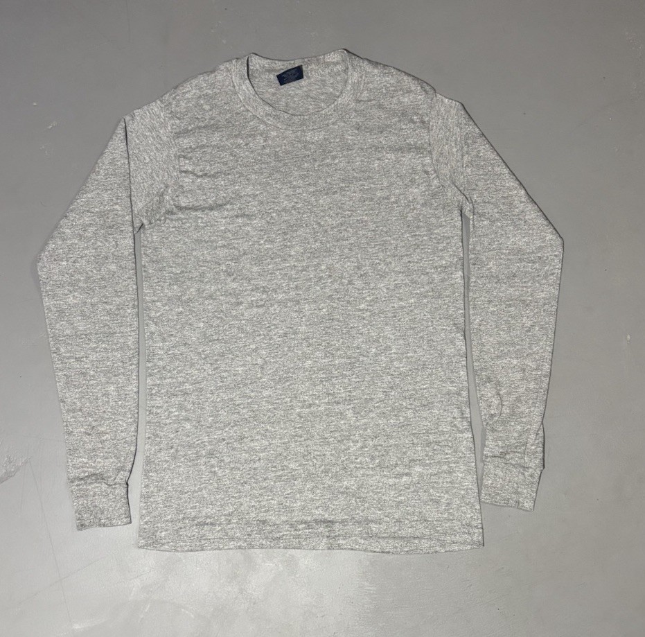 Vintage 80s Nike Long Sleeve t Shirt Blank Grey Mens Medium Single Stitch