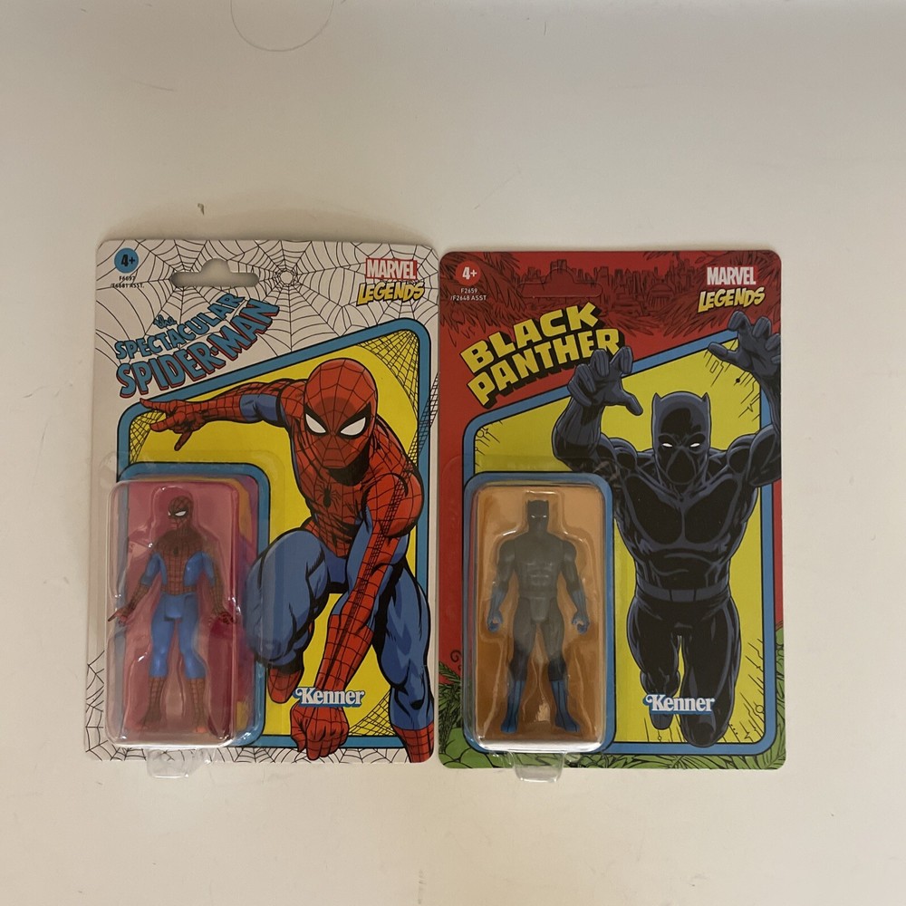 Kenner Hasbro Marvel Legends Retro Lot Of 2 Spider-Man Black Panther