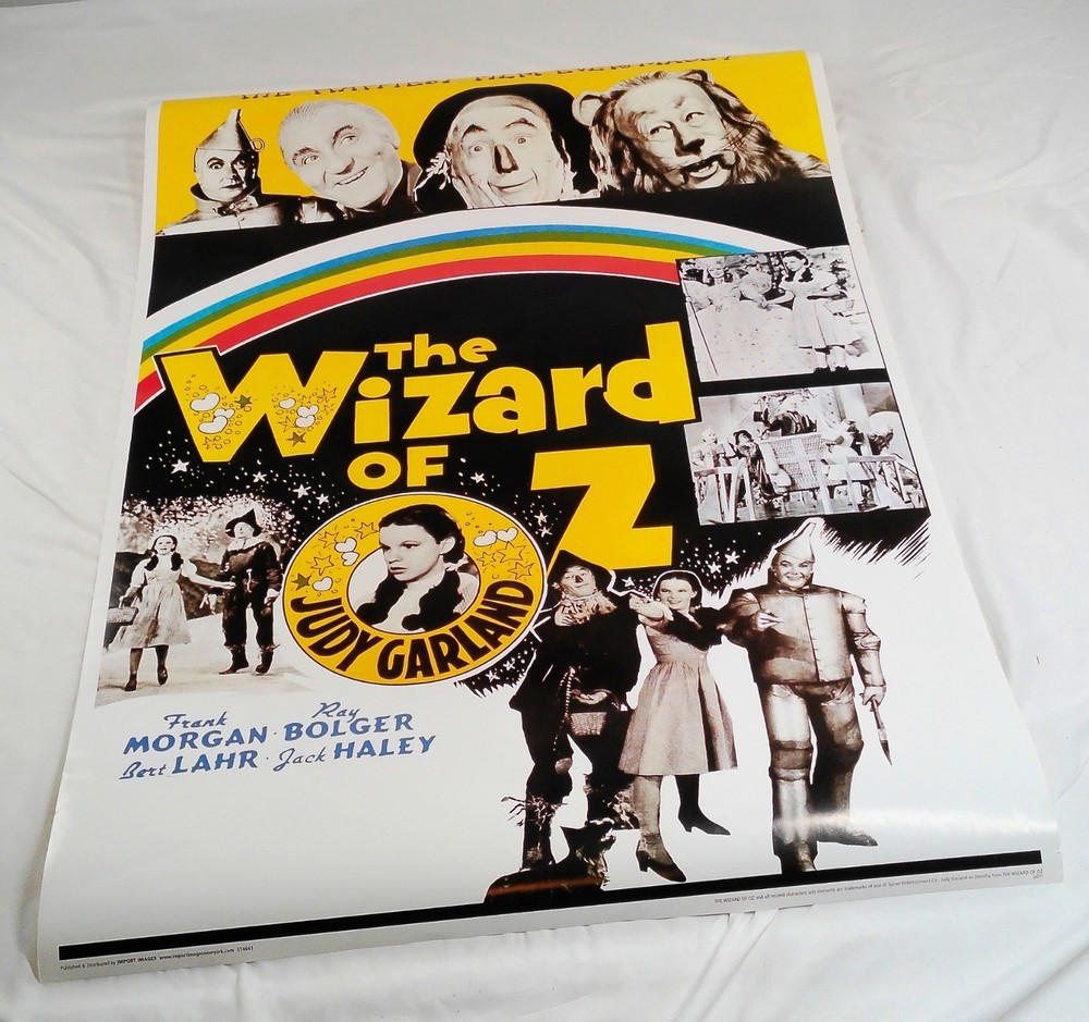 The Wizard of Oz Poster Judy Garland/Dorothy Tin Man Scarecrow Lion Vint Style