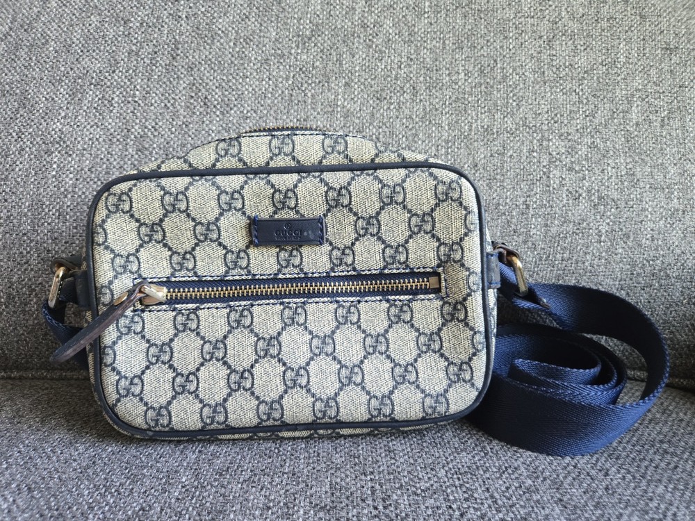 GUCCI GG Monogram Leather Crossbody Shoulder Bag