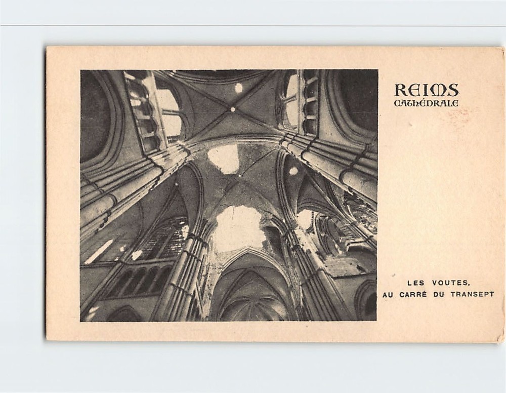 Postcard Interior of Cathedral of Notre-Dame of Reims France