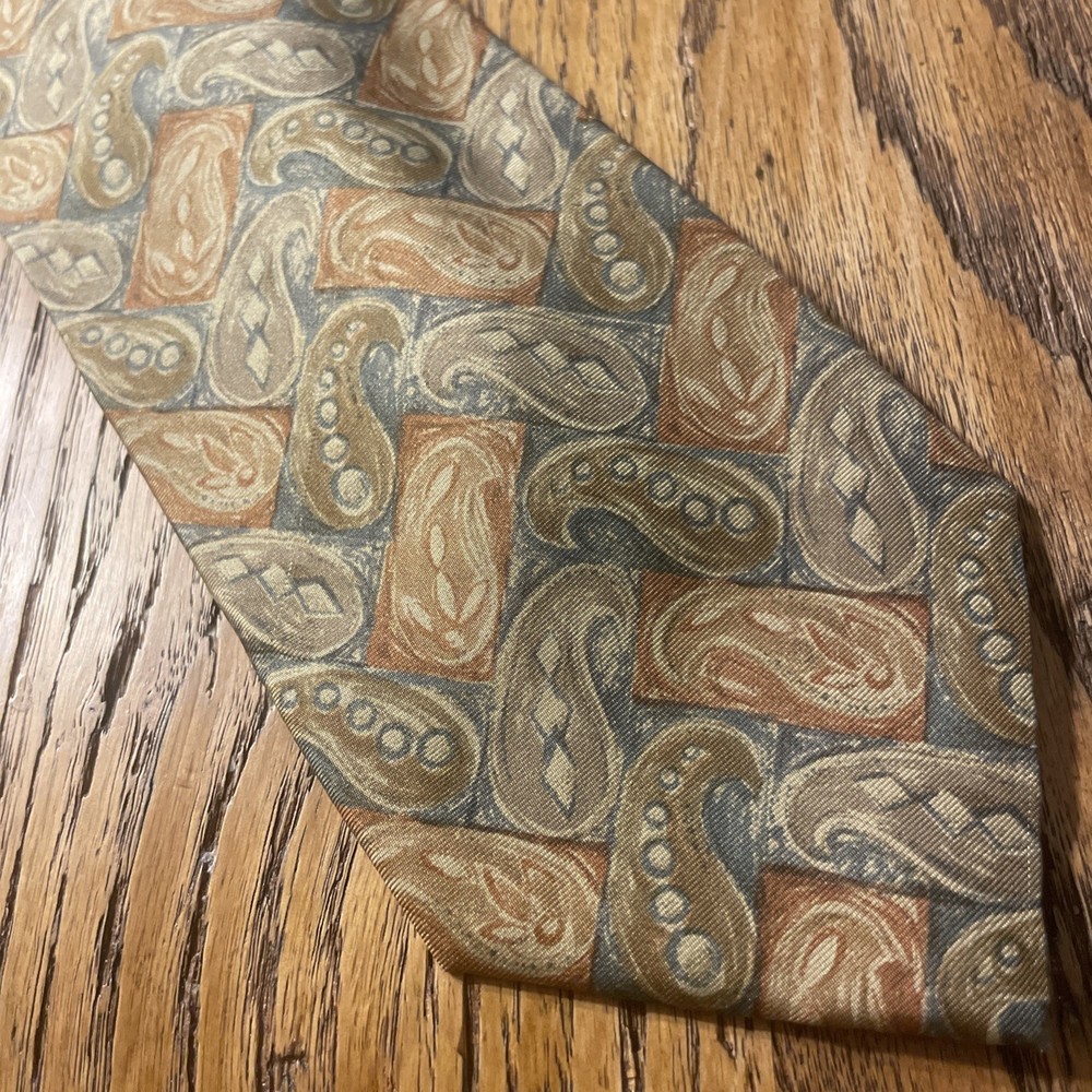 Vintage EUC Joseph Abboud JAII Silk Paisley Tie Men’s Necktie Made In Italy