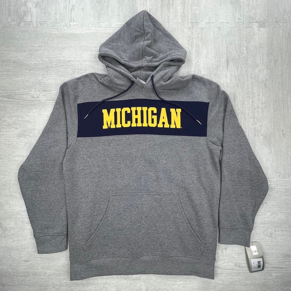 Vintage Y2K Deadstock Michigan Wolverines Sweatshirt Hoodie Size: L Grey College