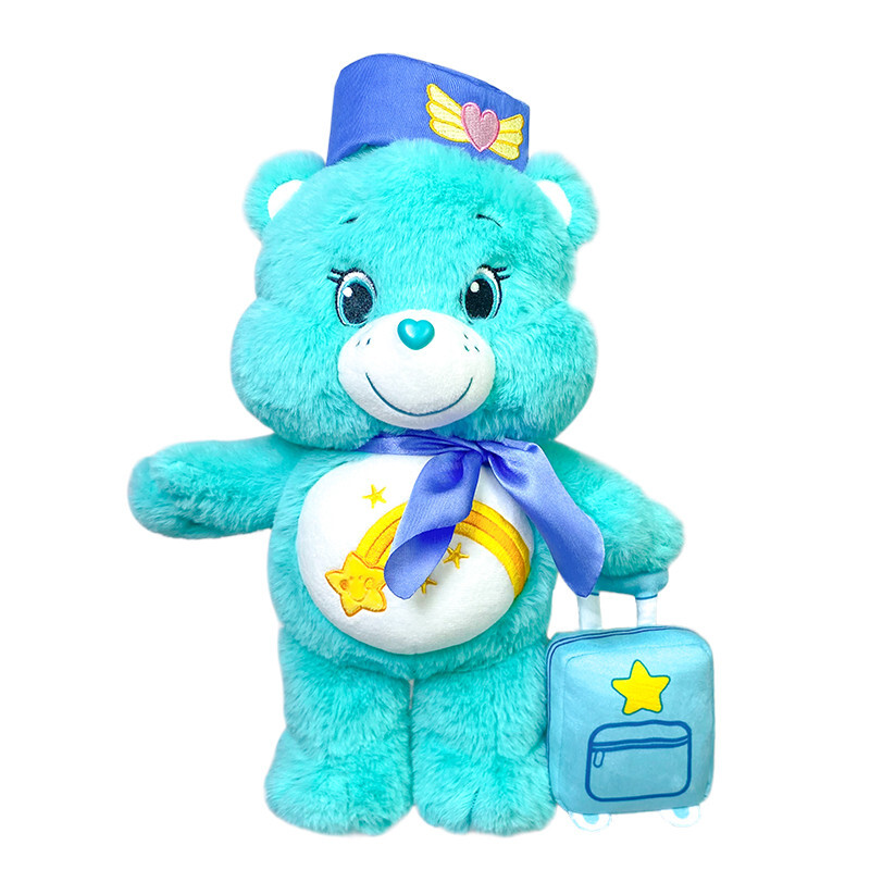 Charming Care Bear Aviation Series Green Flight Attendant Plush