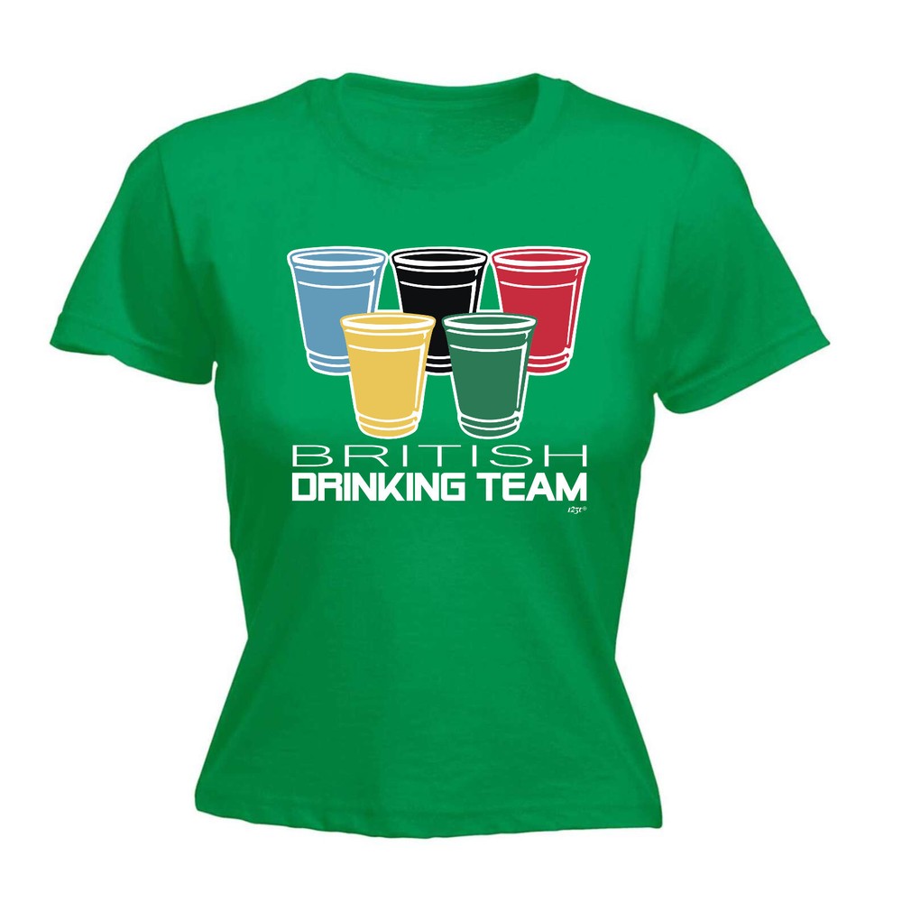 British Drinking Team Glasses - Womens T Shirt Funny T-Shirt Novelty gift tshirt