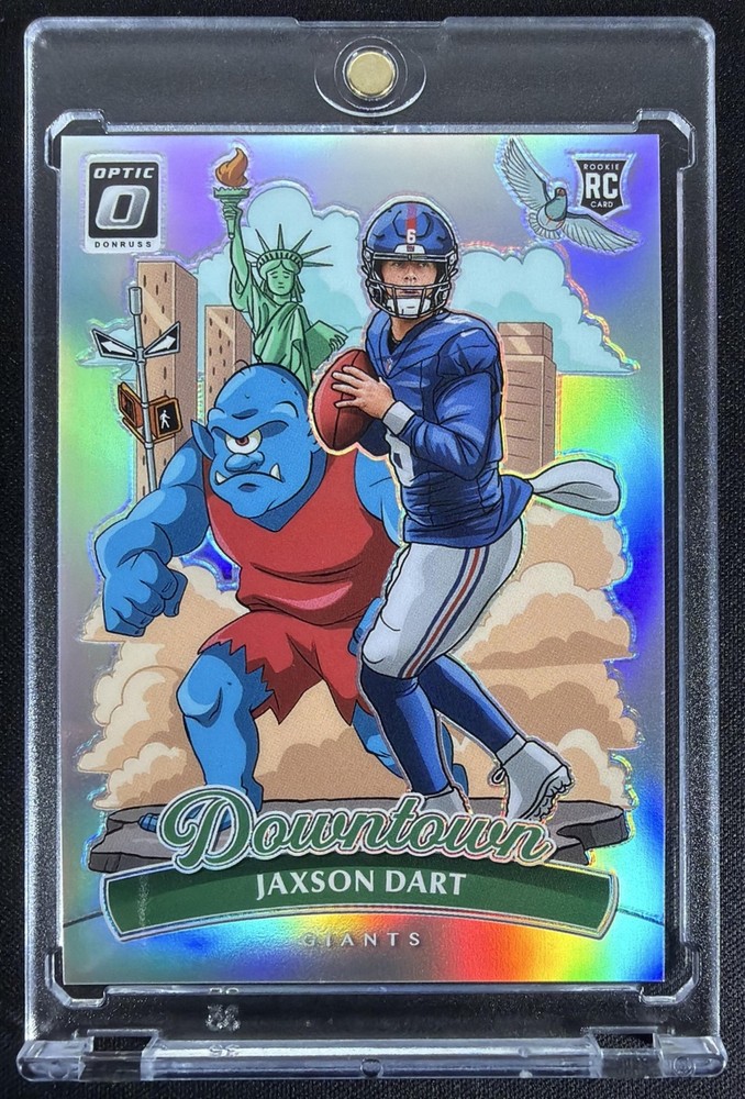 2025 Panini Donruss Optic Jaxson Dart #14 Downtown RC Giants