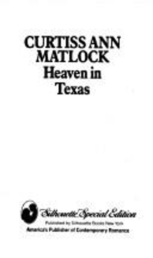 Heaven in Texas Mass Market Paperbound Curtiss Ann MatlockFree US Delivery | ISBN:0373096682