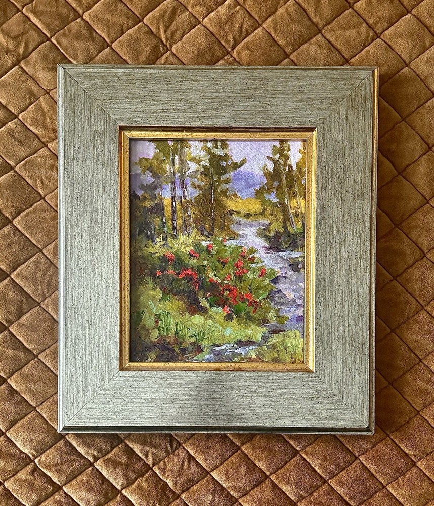 Original Oil Painting Alaska Landscape Lynn Brautigam Boots Hope AK, Signed
