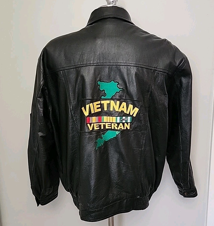 Vietnam Veteran Jacket - Mens Size Extra Large XL - Embroidered Patches - Coat