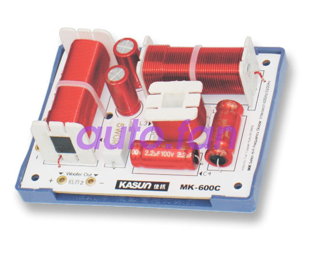 2pcs KASUN MK-300C 3 Way 3 Unit Hi-Fi Speaker Frequency Divider Crossover   #F5