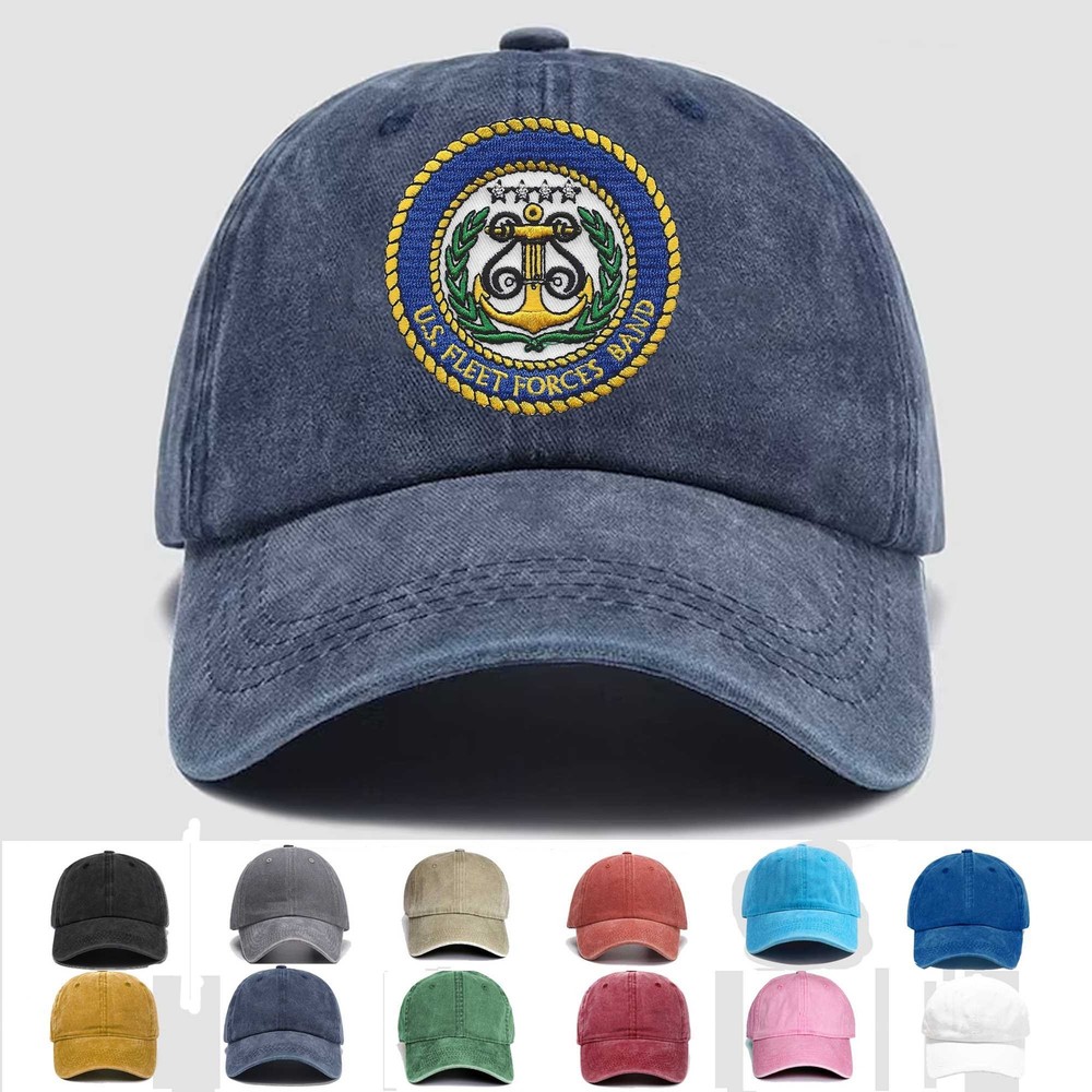 Custom Embroidered Hat Naval Fleet Band, Veteran Cap, Trucker Hat, Gift Idea