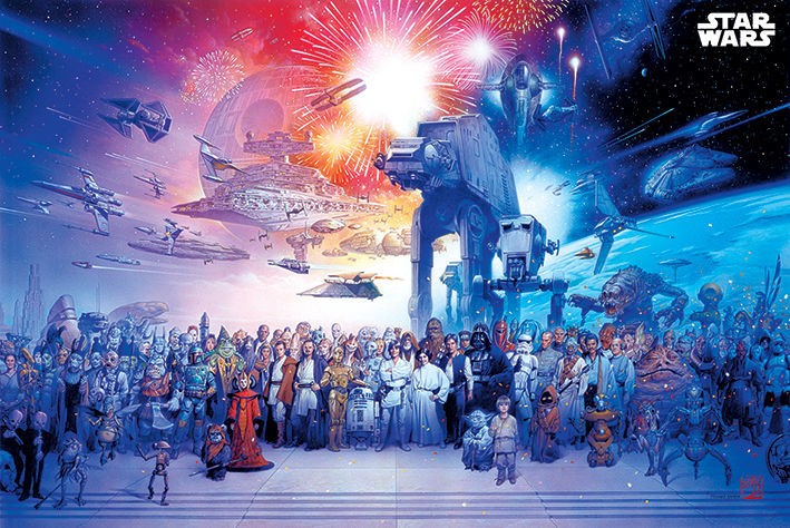 Poster Studio B - Star Wars Universe Cast Movie 24x36
