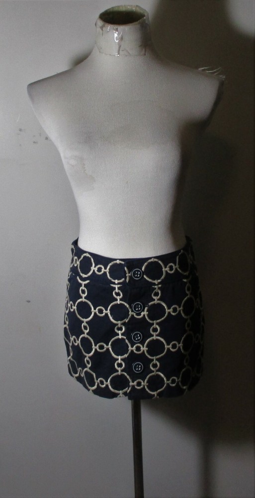 JUICY COUTURE Blue Button Mini Skirt Size 0