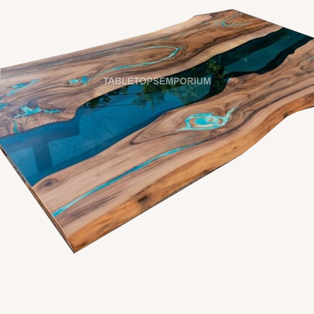 Handmade epoxy table, Transparent Furniture Special Epoxy Acacia Wood Table Deco